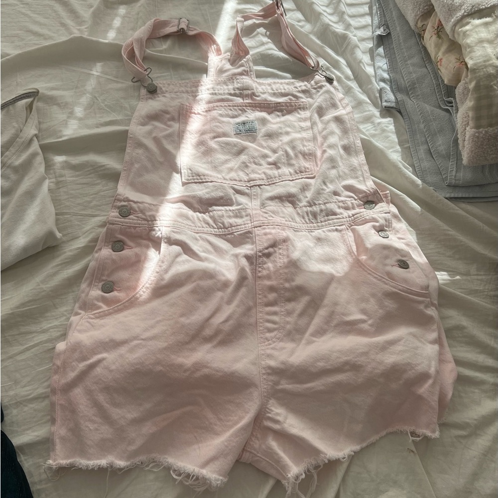 Light Pink Denim Overalls